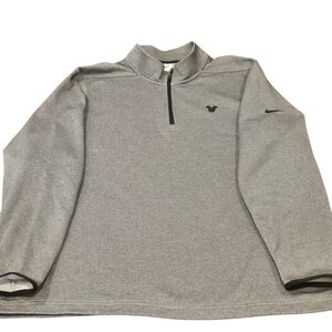 Disney Nike Therma-Fit Quarter-Zip Mickey Grey 2XL No Flaws Perfect Condtion